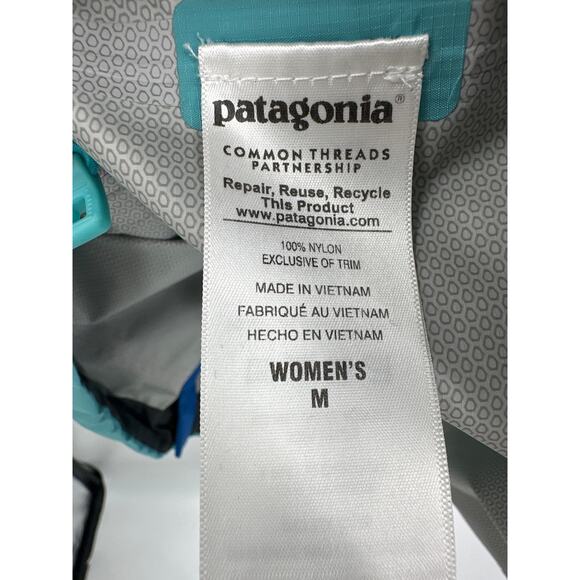 Patagonia Women's Torrentshell Rain Jacket Teal/Navy Blue Size Medium - Picture 5 of 5